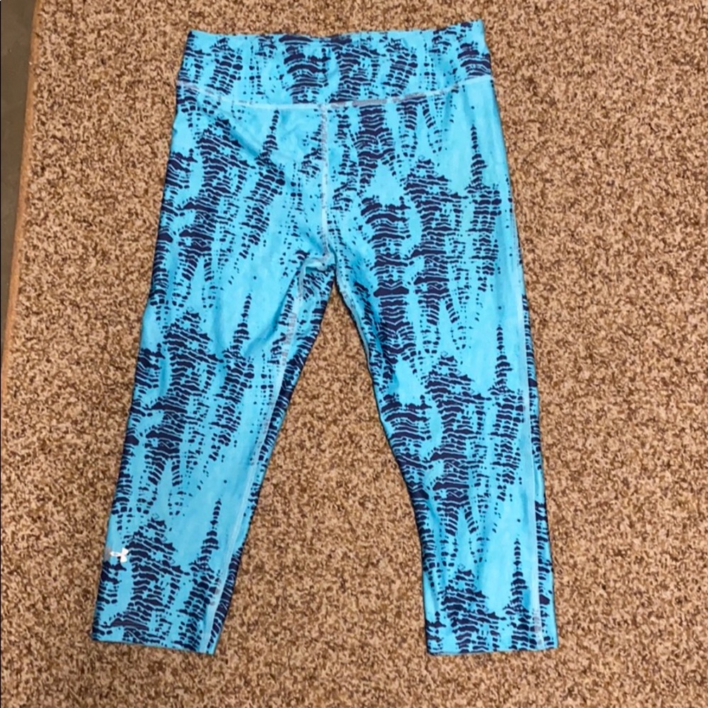 3/4 blue Under Armour leggings